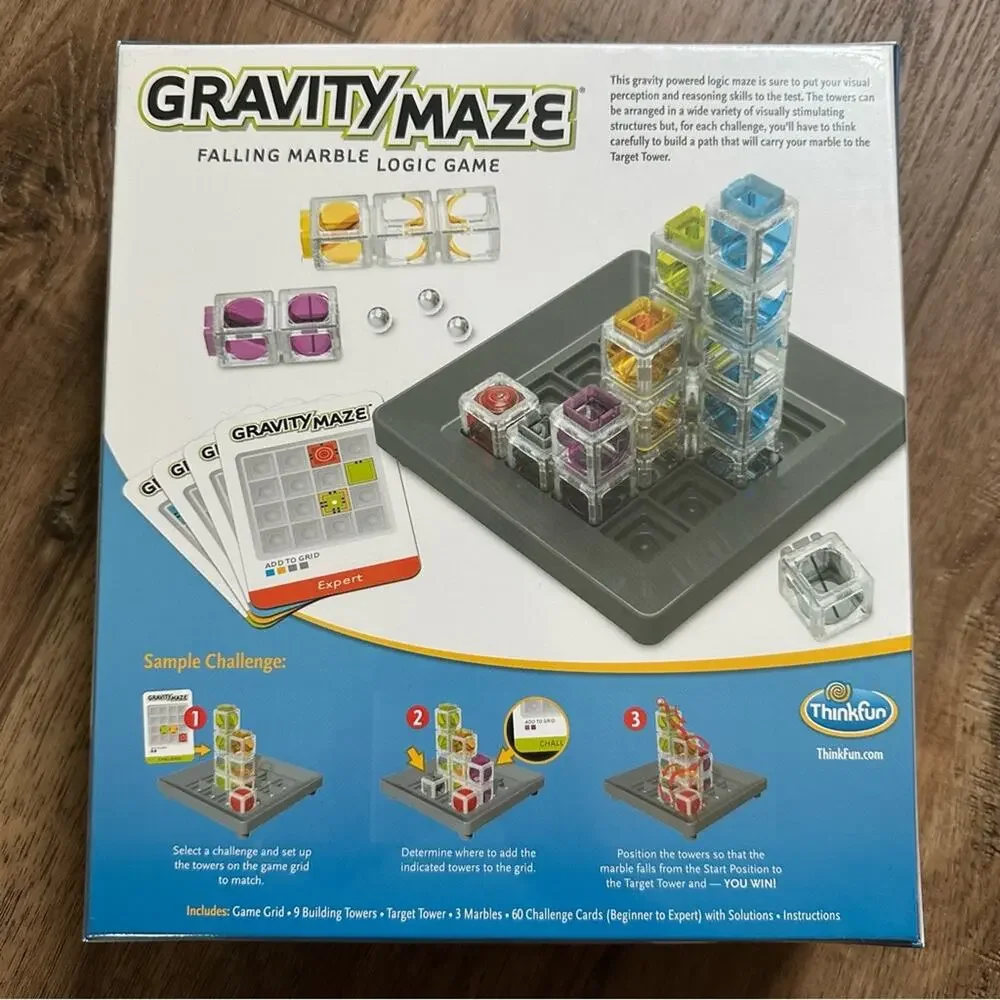 NEW!! Gravity Maze Logic Game, ThinkFun, Falling Marble, Multi-Player,‎ 8+
